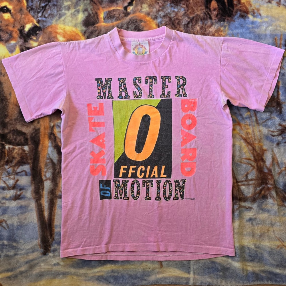 VTG Ocean Pacific Style Skate Master of Motion 80s RARE Single Stitch Tee Large
